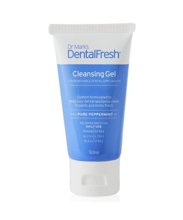 Dr Mark's DentalFresh Denture Cleaning Gel  Dental Care for Retainers  Night Guards  Sport Mouth Guards  Oral Cleaner to Remove Plaque  1.7 oz Tube 1.7 Ounce