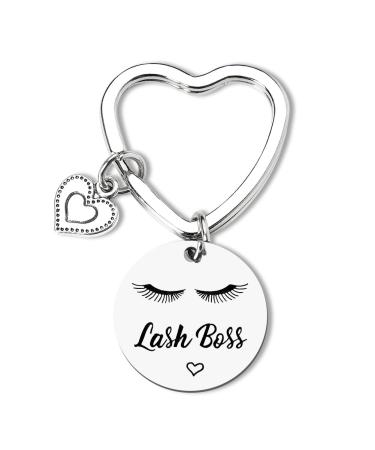 Lash Boss Keychain Beautician Gifts for Women Best Friend Party Esthetician Supplies Lash Tech Artist Birthday Supplies Gift for Daughter Sister Girlfriend Christmas Gifts Cosmetologist Accessories