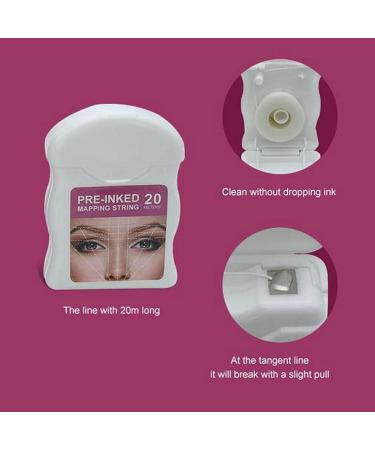 White Eyebrow Mapping String - 20M Pre-Inked Thread for Microblading | PMU Brow Supplies - Buy Online on GoSupps.com