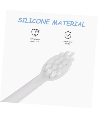 HOMSFOU Manual Toothbrush for Kids - Blue Silica Gel Cleaning Brush (1 Piece) | International Shipping Available - Buy Online on GoSupps.com