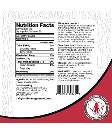 Dairyland American Ginseng Powder 16 oz and Capsules 150 ct of Wisconsin Ginseng Direct from Farmer to Consumer  - Buy Online on GoSupps.com