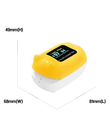 Child Pulse Oximeter - Blood Oxygen Saturation Monitor with Neck/Wrist Cord & Batteries Yellow | International Shipping Available - Buy Online on GoSupps.com