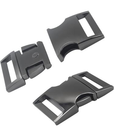 Bytiyar 6 pcs 1 inch(25mm) Zinc Alloy Metal Side Release Buckle Paracord Buckles for 25mm Straps Webbing Bracelet Backpack Belt Gun Black 6pcs_25mm Gun Black - Buy Online on GoSupps.com