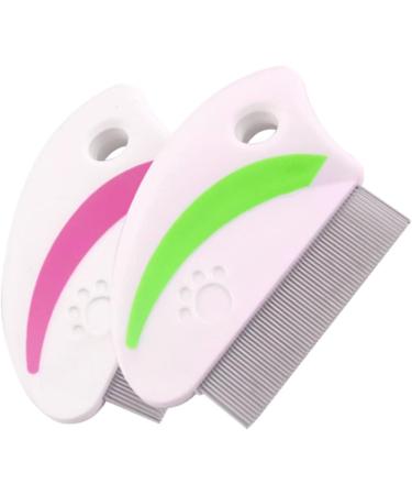 BESPORTBLE 8 Pcs Stainless Steel Tooth Comb Cat Dog Comb Pet Cat Cleaning Brush Duster Cleaning Brush Combs Red 8X5.5CNx2pcs Red Greenx2pcs - Buy Online on GoSupps.com