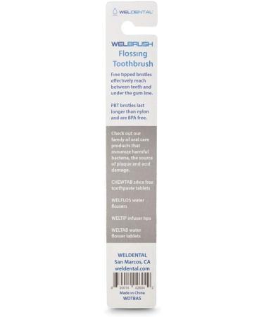 WELdental Welbrush Soft Flossing Toothbrushes (Seafoam) - 4-Pack - Buy Online on GoSupps.com