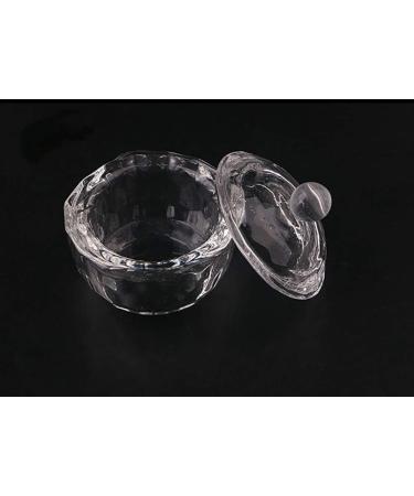 JIHUOO 2 Pieces Clear Dappen Glass Nail Art Cup - Perfect Nail Design Liquid Powder Dappen Dish with Lid - Buy Online on GoSupps.com