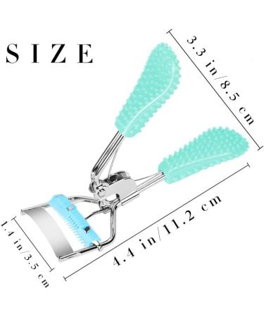 Uranian Eyelash Curlers with Comb | Portable Curlers & 4 Silicone Pads | Professional Makeup Tool for Stunning Eyes (2 Green - Buy Online on GoSupps.com