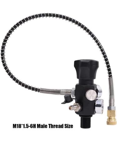 IORMAN 300bar High Pressure Paintball CO2 Tank with DIN Valve, Gauge & Fill Station - 4500psi, 24 Charging Hose for PCP Game - Buy Online on GoSupps.com
