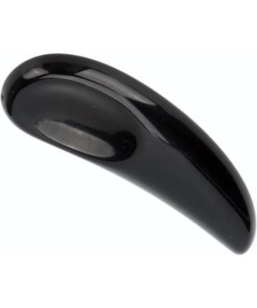 Mini Makeup Mask Spatula Curved Cosmetic Spatula Scoop Mini Gua Sha Jadestone Curved Makeup Eye Cream Cosmetic Spatula (Black) - Buy Online on GoSupps.com