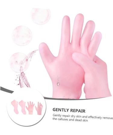 ABOOFAN 2 Sets Hydrating Sock Gloves Healing Gloves Gel Boat Socks Foot Care Socks Hand Moisturizing Gloves Socks for Dry Feet Silicone Heel Cover Beauty Hand Gloves Sebs Short Boots Soft - Buy Online on GoSupps.com