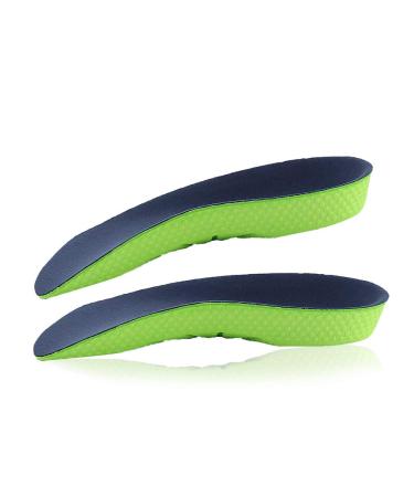 Arch Support 3/4 Orthotic Insole High Arch Inserts for Plantar Fasciitis Flat Feet Heel Spur Pain -L L US men 9-10