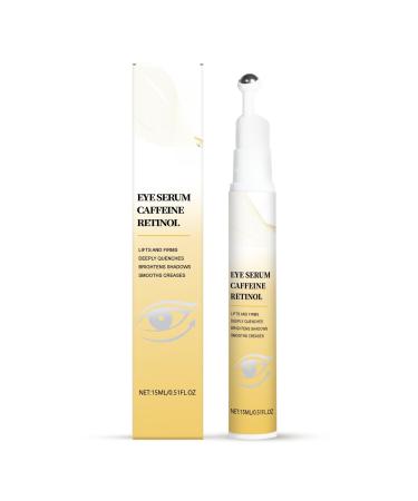 Retinol Eye Roll On Serum with Caffeine and Hyaluronic Acid Hydrating Soothing Lightweight Eye Care Moisturizing Formula
