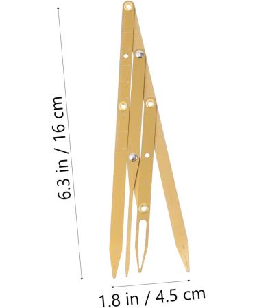 DOITOOL Eyebrow Scale Eyebrow Ruler Tool Metal Eyebrow Ruler Eyebrow Measurement Tool Miss Balance 16X4.5X0.6CM Golden - Buy Online on GoSupps.com