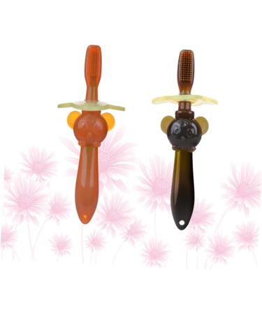 Hapinary 2-Pack Disposable Children's Toothbrush | Infant Training Brush with Soft Bristles & Lid | Newborn Mouth Care Essentials - Buy Online on GoSupps.com