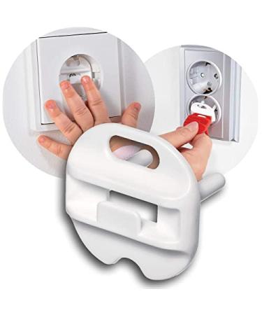 reer socket cap with key 6+1 pieces white the original from the inventor of the socket protection white 7 pieces (1 pack)