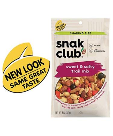 Snak Club Sweet & Salty Trail Mix - 8 oz (Pack of 6) - Buy Online on GoSupps.com
