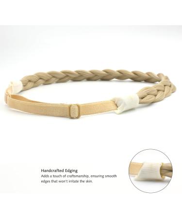 Yamel Braid Headband Adjustable Braided Hairband Mix Blonde Headbands for Women Synthetic Hair Plait Hairband Braided Headband Elastic - Buy Online on GoSupps.com