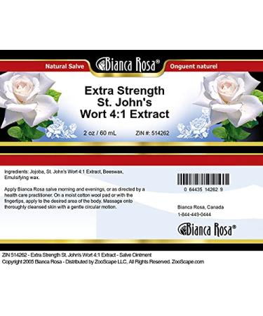 Bianca Rosa Extra Strength St. John's Wort 4:1 Extract - Salve Ointment (2 oz ZIN: 514262) - Buy Online on GoSupps.com