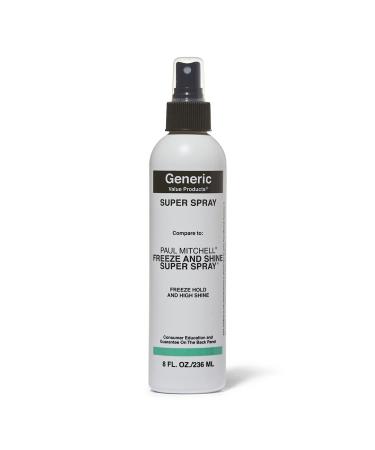 Generic Value Products Super Spray Long Lasting Hold Sunscreen Shine Sulfate Gluten Free 8 oz 8 Fl Oz (Pack of 1)
