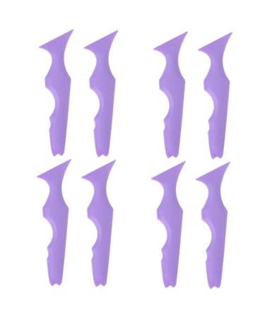 Didiseaon 8 Pcs Silicone Beauty Ruler Eyelash Spoolies Eyeliner Guide Template Eyeliner Guide Aid Blindfold
