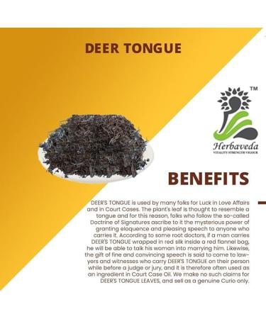 Deer Tongue Root herb 200 GM Pack Of 1 for Good Luck - Buy Online on GoSupps.com