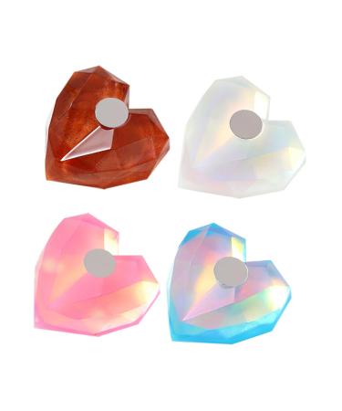 FRCOLOR 4 Sets Nail Practice Holder Clear Stand Nail Polish Holder Magnetic Holder Nail Stand for Practice Crystal Base Holder Nail Art Practice Holder Manicure Practice Stand
