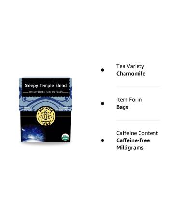 Buddha Teas Organic Sleepy Temple Blend - 18 Bleach-Free Tea Bags | USDA & CCOF Organic, OU Kosher - Buy Online on GoSupps.com