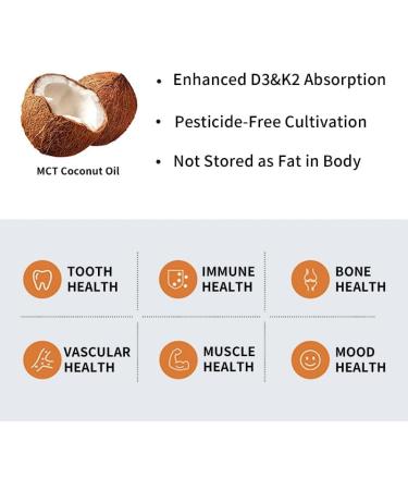 d3 k2 Vitamin 10000 iu 180 Coconut Oil Softgels | 2 in 1 Vitamins Supplement D3 10000 IU & K2 (MK7) 200 mcg Easy to Swallow Supports Calcium Absorption Bone Immune & Heart Health 180softgels - Buy Online on GoSupps.com
