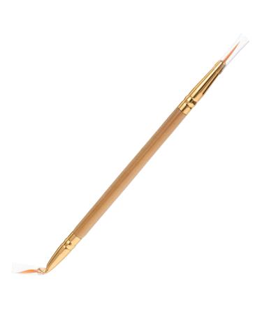 WOONEKY 1pcs Straight Bent Angled Brush Eyeliner Pencil Brush Double Ended Eyeliner Brush