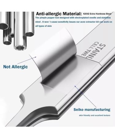 Hair Tweezers Acne Blackhead Removal Needles Black Dots Cleaner Pore Cleaner - Buy Online on GoSupps.com