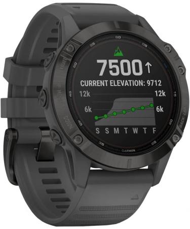 Garmin Fenix 6 Pro Solar Multisport GPS Smartwatch + Premium 2 YR CPS Protection Pack, Black/Slate Gray - Buy Online on GoSupps.com
