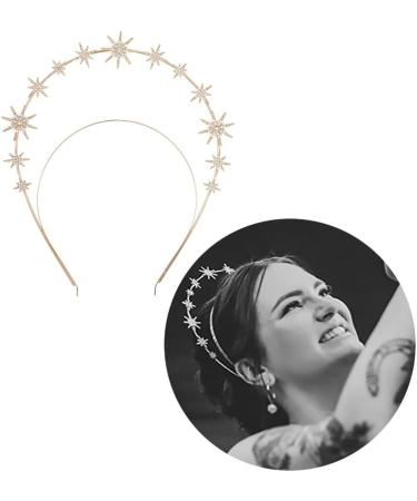 hgnxa Crown Headband Double Layer Hand-making Thin Hair Hoop Hairband Wedding Accessories Alloy for Women Girls Gold - Buy Online on GoSupps.com