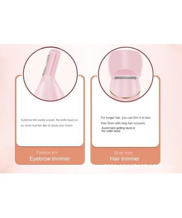 Portable 4-in-1 Electric Hair Removal Device - USB Charging Multi-Functional Women's Facial Shaver & Lipstick Trimmer (Pink) - Shop Now - Buy Online on GoSupps.com