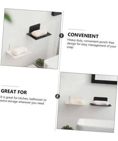 Ciieeo 4 Pcs Soap Holder Soap Bar Holder Kitchen Sink Bathroom Soap Rack Travel Containers Kitchen Soap Rack Body Wash Sponge Travel Soap Case Drain Wall-mounted Carbon Steel Metal - Buy Online on GoSupps.com