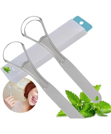 U-Shaped Tongue Brush - 2 Pack Stainless Steel Tongue Scraper for Adults | Double & Single Layer Oral Hygiene - Buy Online on GoSupps.com