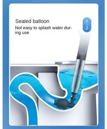 High Pressure Toilet Plunger & Drain Clog Remover Tool - Heavy Duty No Battery Required - Ideal for Toilets Bathroom Sewer and Pipes - Buy Online on GoSupps.com
