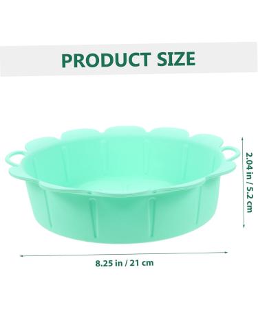 Zerodeko 3pcs Air Fryer Pan Roasting Pan Toaster Air Fryer Non- Silicone Air Fryer Line Household Products Greenx3pcs 21X21X5.2CMx3pcs - Buy Online on GoSupps.com
