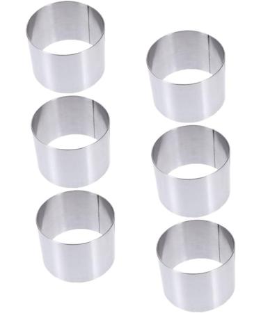 Zerodeko 12 Pcs Mousse Circle Mousse Making Molds Cheese Baking Ring Mold Non-Stick Baking Plate Round Art Baking Pan Round Cake Pan Cake Ring Mold Stainless Steel Household Micro-Wave Oven Silver 6x2pcs 6X6X5CMx2pcs - Buy Online on GoSupps.com