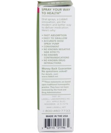 Liddell Homeopathic Brain Energy Spray - Boost Mental Clarity & Focus | 1 Ounce - International Shipping Available - Buy Online on GoSupps.com