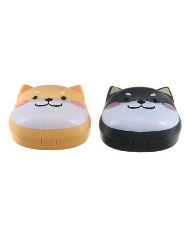 Heallily 2st contact lens container contact case soak in contact lenses case nice contact lenses case travel kit contact lenses case holder contact lens holder plastic portable mini box travel