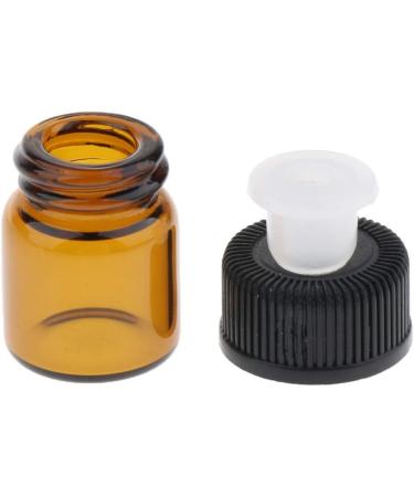 Fenteer 100 Mini Brown Glass Essential Oil Bottles (2 ml) - Empty Roller Ball Vials for International Shipping - Buy Online on GoSupps.com