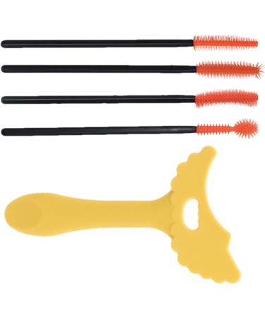 Mascara Applicator Guide - Mascara Guide Shield Template - Heart-Shaped Design Eye Makeup Tool for Night Out Daily Use Dating Yellow + Eyelash Brush - Buy Online on GoSupps.com