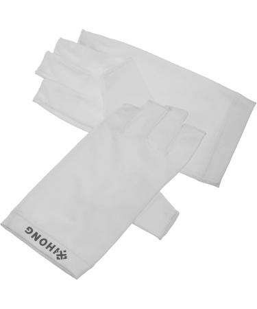 FRCOLOR Cooling Gloves Girls 3 Pairs Uv Gloves Uv Finger Protection Nails Outdoor Hiking Gloves Summer Driving Gloves Sun Protection Gloves for Women Fabric Women's Manicure Shield White - Buy Online on GoSupps.com