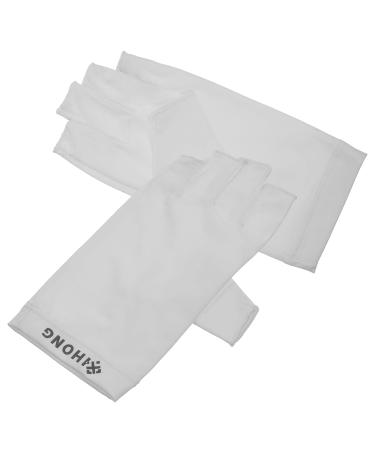 FRCOLOR 5 Pairs Uv Gloves Uv Nail Gloves Uv Protection Gloves Women Uv Finger Protection Nails Half Finger Gloves Manicure Gloves Lamp Anti-uv Fabric White Women's - Buy Online on GoSupps.com