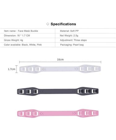 Buy 10pcs Elastic Mask Holders - Comfortable Washable Slip-Resistant Neck & Head Extensions for Ear Relief - White Color - Buy Online on GoSupps.com