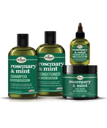 Buy Difeel Rosemary & Mint Biotin 4-PC Box Set | Shampoo Conditioner Hair Mask & Oil for Healthier Hair - International Shipping Available - Buy Online on GoSupps.com