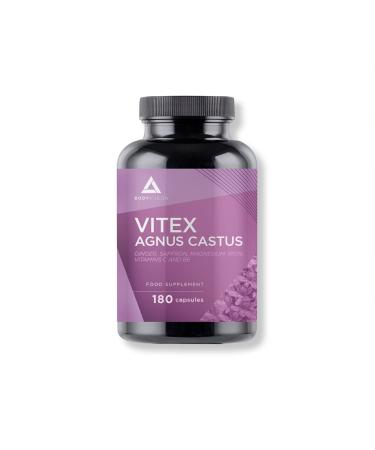 Vitex Agnus Castus Chattara +6 Ingredients- 180 Capsules SPM Female Hormonal Balance Female Ginger Saffron Magnesium Iron Vitamins B6 and C- Bodyathlon