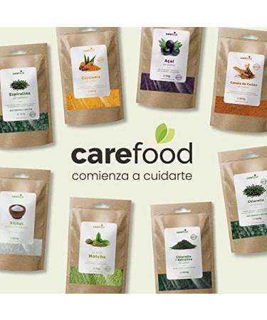 Carefood - Chlorella + Organic Spirulina Powder - 100% Organic Superfood Suitable for Vegans - Natural Super Food with High Nutrient Content and Satietogenic Effect - 200g - Buy Online on GoSupps.com