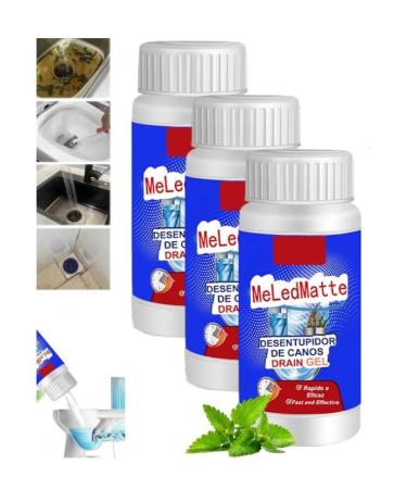 Meledmatte Powerful Pipe Dredging Agent Powerful Pipe Dredge Deodorant Meledmatte Toilet Drain Cleaner Pipeline Dredging Agent Cleaning Tool 3pcs