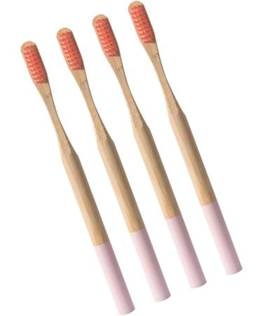 FRCOLOR 12 Pcs Organic Bamboo Toothbrush Set - Eco-Friendly Kids & Infant Toothbrushes Travel-Friendly Charcoal Pink Design - Buy Online on GoSupps.com